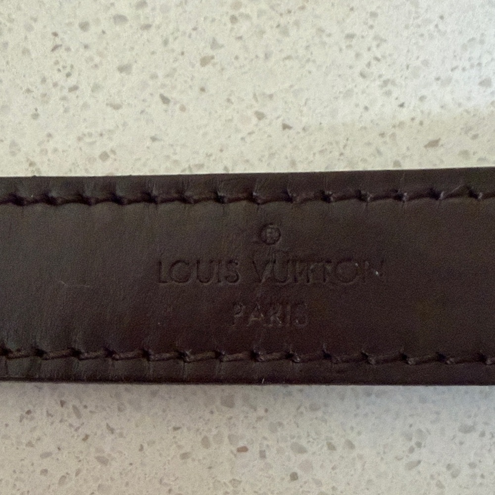 Louis Vuitton Dark Brown Leather Accessory trevi strap